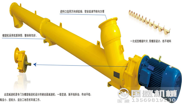 果蔬廢棄物螺旋輸送機